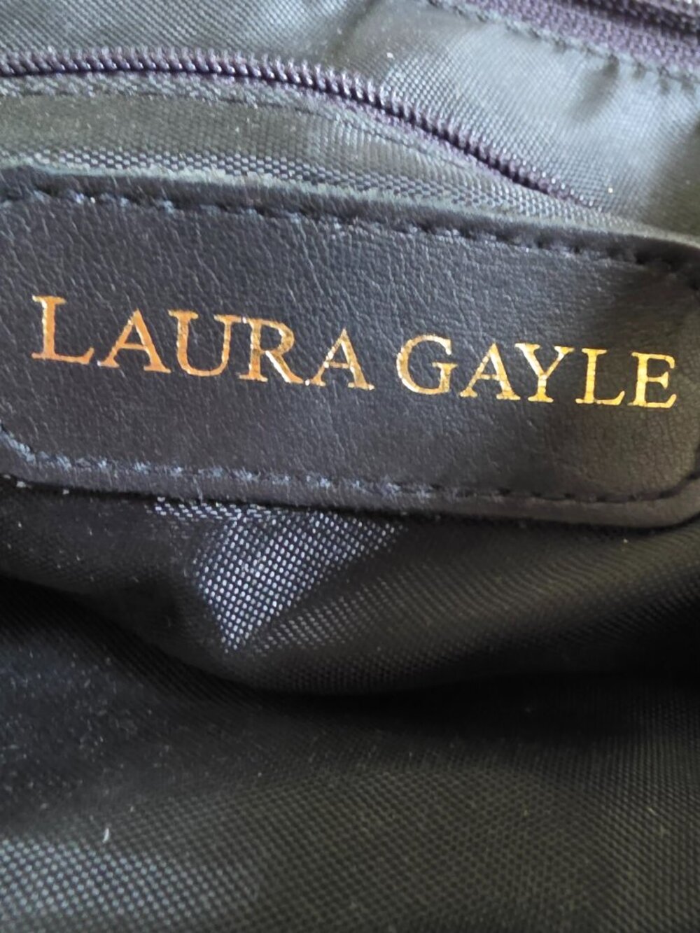 Laura Gayle Black Leather Crossbody Purse